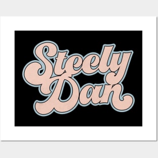 Steely Dan /// Retro Faded-Style Typography Design Posters and Art